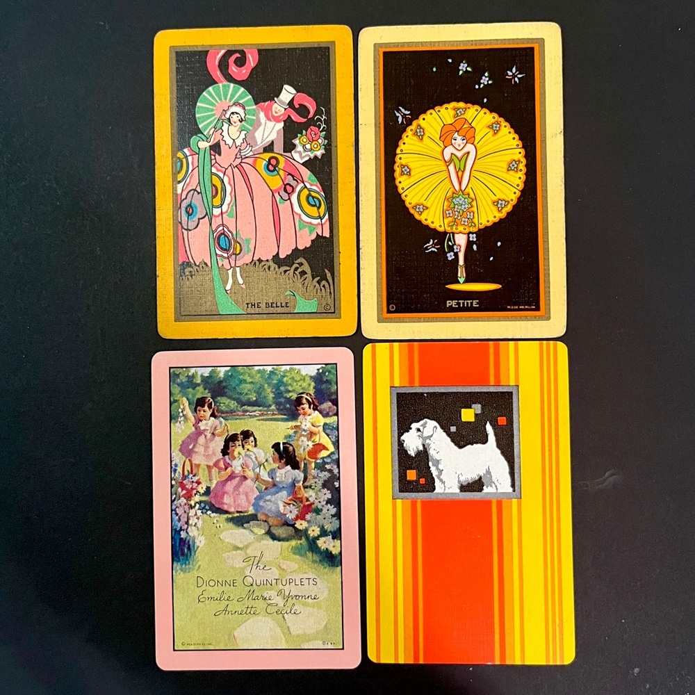 Playing Cards Vintage Single Swap Lot Of 14 Cards Unique Mix 1940s-1960s - Picture 3 of 7